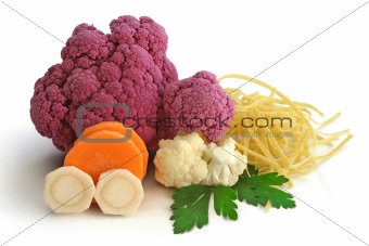 Vegetables soup ingredients