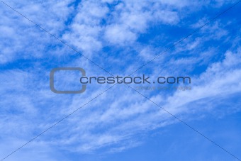 Incredibly blue cloudy skies