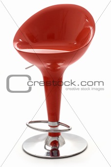 Stylish red bar stool