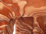 Close up of a sandstone formation, Rose City, Petra, Jordan