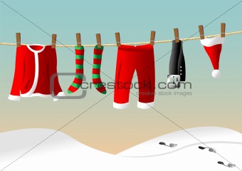 Clothes line for Santa suit