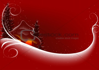 Abstract Red Christmas