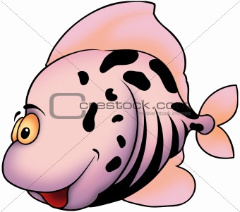Smiling pink fish