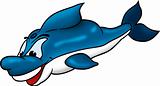 Smiling and clever dolphin