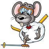 Mouse skier