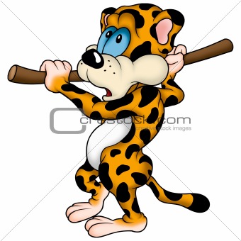 Leopard as circus performer