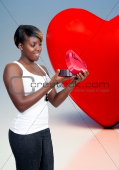 Valentines Day Heart Box Gift Woman