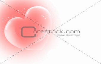 Abstract valentine's day card with bubble heart design