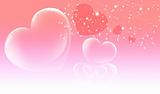 Abstract valentine's day card with bubble heart design