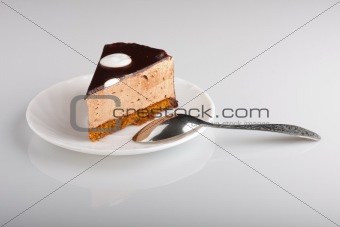 chocolate cake with spoon