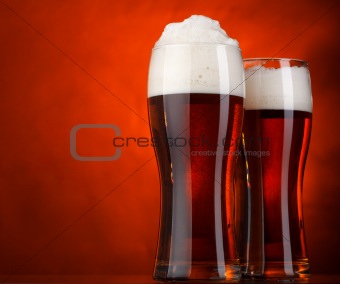 Two glasses of beer