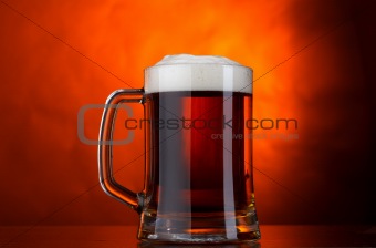 Glass of classic beer