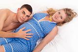 Happy couple - pregnant woman with her husband