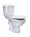 Toilet bowl, isolated on white. File includes clipping path for 