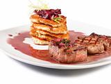 Veal Medallions with potato pancakes