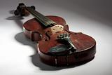 extremely old scratched violin