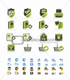 Internet and Website buttons and icons