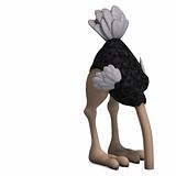 cute toon ostrich gives so much fun