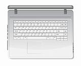 White laptop isolated on white background