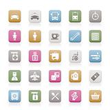 Airport, travel and transportation icons -  vector icon set