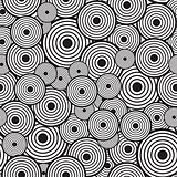 Black-and-white abstract background with circles