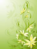 Floral background green