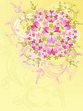 pink floral abstract background
