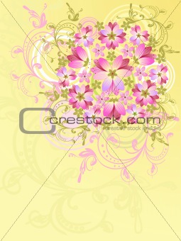 pink floral abstract background