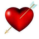 Heart with Arrow isolated. EPS 8