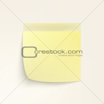 Yellow Sticky Note. EPS 8