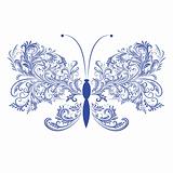 Abstract floral butterfly 