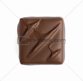Piece of Chocolate isolated on white