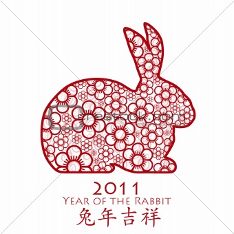 Year of the Rabbit 2011 Chinese Flower