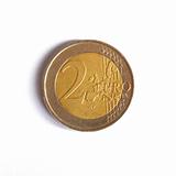 euro money on white