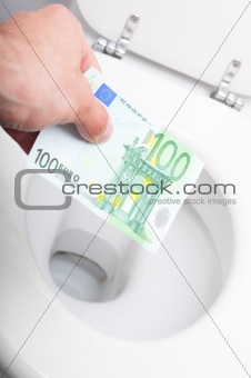money and toilet