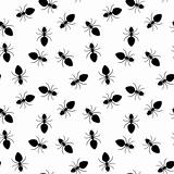 Seamless texture - silhouettes of ants