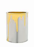 Paint Can with Yellow spill