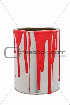 Paint Can with Red spill
