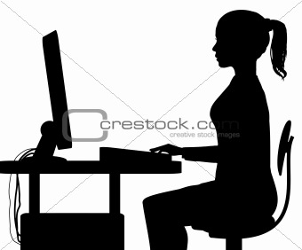 Girl on Pc