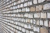 Old white brick wall 