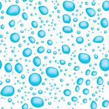 Seamless pattern - blue drops on white background
