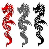 Dragon, tribal tattoo