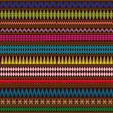 Multicolored texture with geometric ethnic ornaments