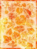 Abstract background, watercolor: leafs