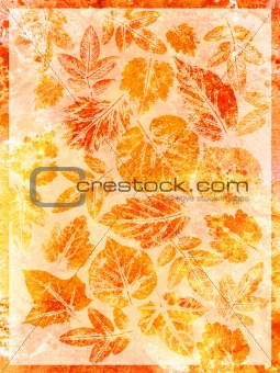 Abstract background, watercolor: leafs