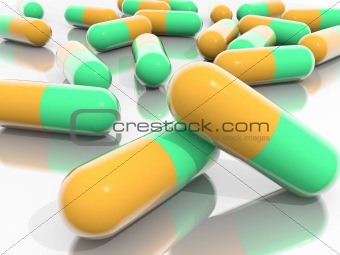 Orange and Green Pills