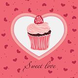 Sweet love. Template  design for card