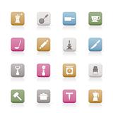 Kitchen and household tools icons