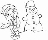 Boy and Snowman