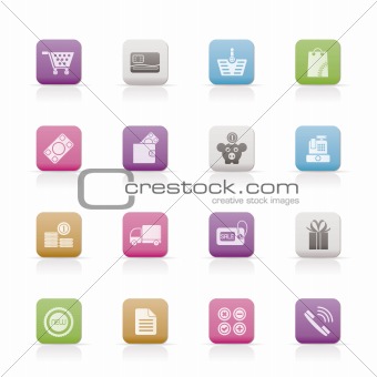 Online shop icons